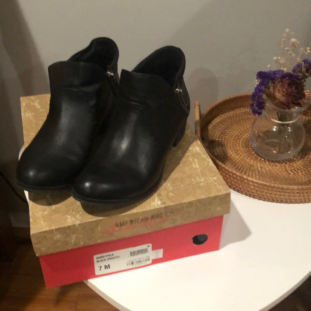 Black cute booties
